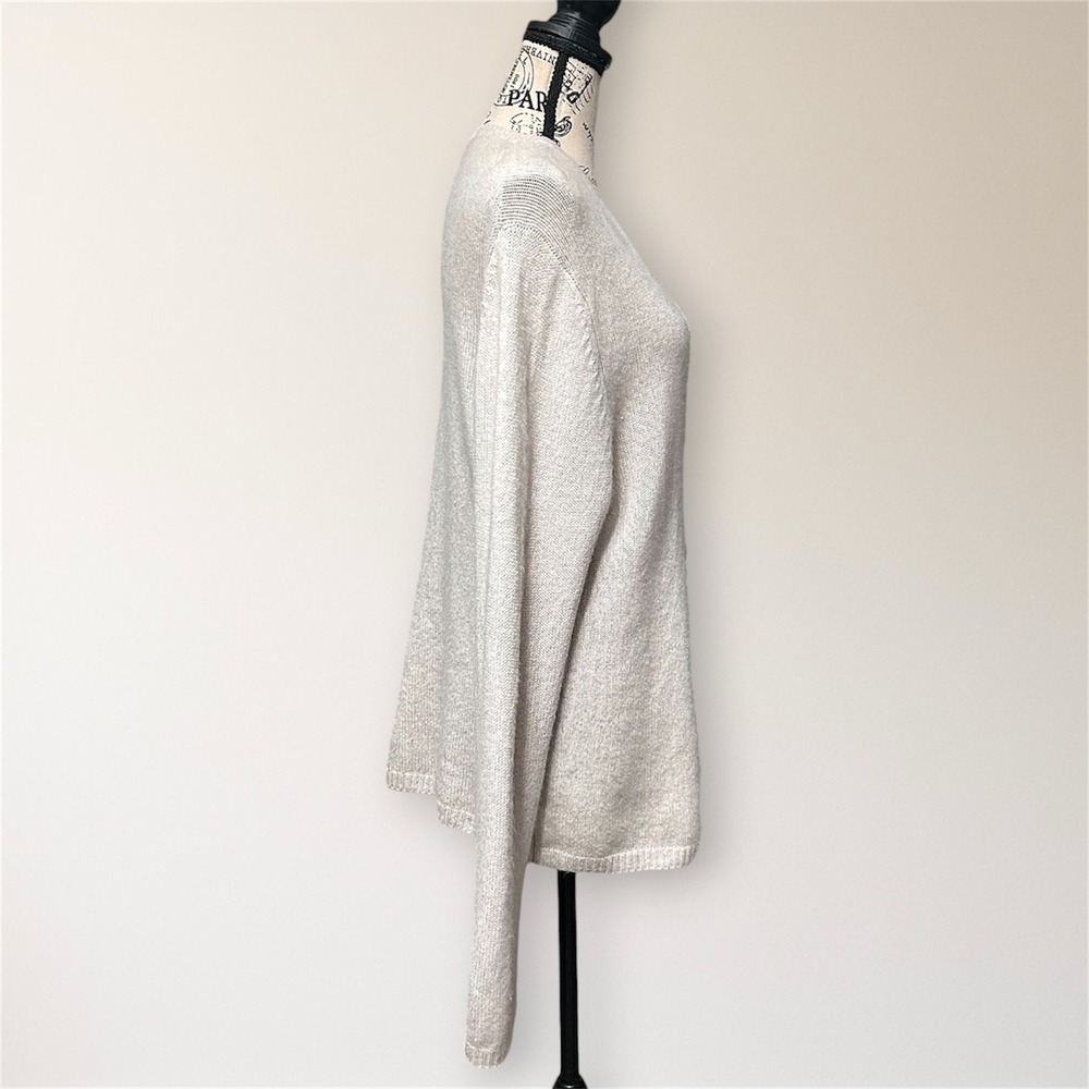 Vince Cashmere Sweater Ivory Crew Neck Lightweight Knit Quiet Luxury Minimalist - Picture 3 of 11
